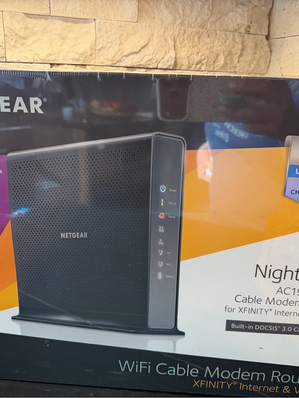 NETGEAR Nighthawk Cable Modem WiFi Router Combo with Voice C7100V - Black - Picture 2 of 10